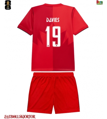 Kanada Alphonso Davies #19 Hemmakläder Barn VM 2026 Kortärmad (+ Korta byxor)